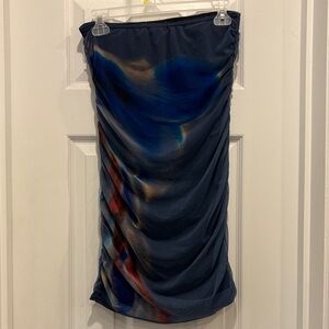 PrettyLittleThing Vibrant Strapless Dress